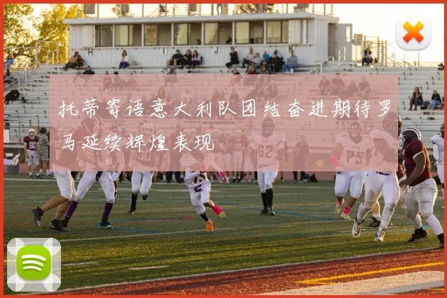 托蒂寄语意大利队团结奋进期待罗马延续辉煌表现